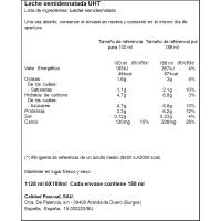 Leche semidesnatada PASCUAL, pack 6x188 ml