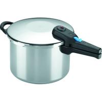 Olla a presión super rápida Omega, apta para todo tipo de cocinas, triple sistema de seguridad, 2 velocidades de cocinado ALZA, 6 litros