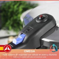 Olla a presión super rápida Omega, apta para todo tipo de cocinas, triple sistema de seguridad, 2 velocidades de cocinado ALZA, 6 litros