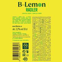 Cerveza Radler B-LEMON, lata 33 cl