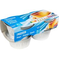 Flan de huevo 0% EROSKI, pack 4x100 g