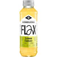 Kombucha lemon fantasy FLAX&KALE, botella 330 ml