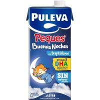 Leche infantil buenas noches PULEVA PEQUES, brik 1 litro