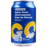 Bebida isotónica sabor limón EROSKI, lata 33 cl