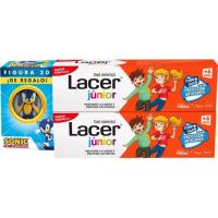 Dentífrico infantil de fresa LACER, tubo 75 ml + Regalo figura