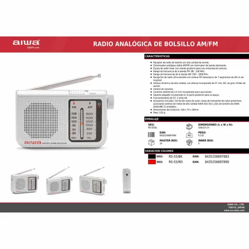 Radio portátil RS55SL AIWA