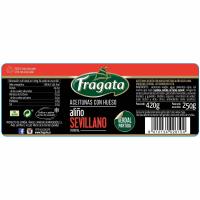 Aceituna verde con hueso estilo andaluz FRAGATA, frasco 250 g