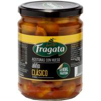 Aceituna verde con hueso estilo clásico FRAGATA, frasco 250 g