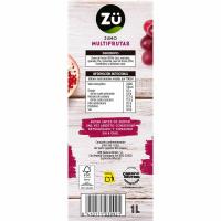 Zumo exprimido de frutos rojos ZÜ, brik 1 litro