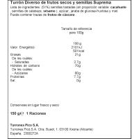 PICÓ Suprema fruitu lehorren kristal turroia, kutxa 150 g