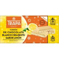 Turrón crujiente blanco de limón TRAPA, caja 175 g