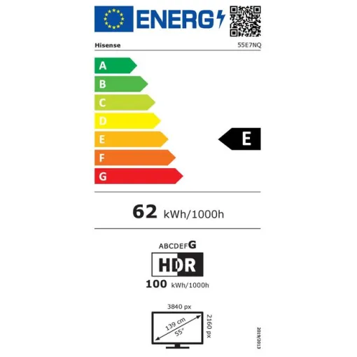 Televisión Qled 55" 4K Smart 55E7NQ HISENSE