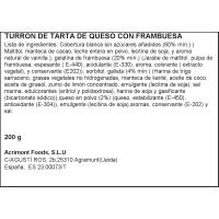 Turrón 0% sin azúcar cheesecake VIRGINIAS, caja 200 g