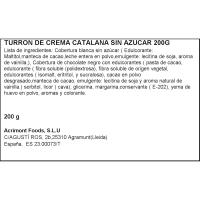 Turrón 0% sin azúcar crema catalana VIRGINIAS, caja 200 g