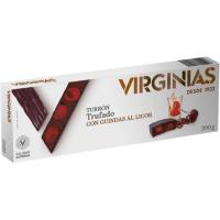 Turrón trufado con guindas licor VIRGINIAS, caja 200 g