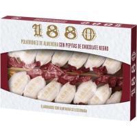 1880 almendrazko polboroiak txokolatezko pipitekin, kutxa 310 g