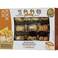 1880 mazapan eta laranja figuratxoak, kutxa 205 g