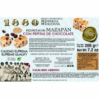 Figuritas de mazapán con pepitas de chocolate 1880, caja 205 g