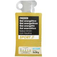 Gel energético sabor cítricos con taurina EROSKI, pack 3x30 g