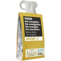 Gel energético sabor cítricos con taurina EROSKI, pack 3x30 g