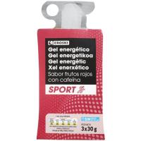 Gel energético sabor frutos rojos EROSKI, pack 3x30 g