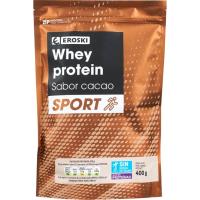 Whey protein sabor cacao EROSKI, bolsa 400 g