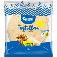 Tortillas de trigo DULCESOL, 6 uds, paquete 216 g