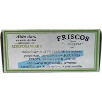 Atún claro con aceituna verde fusión FRISCOS, lata 77 g