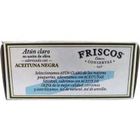 Atún claro con aceituna negra fusión FRISCOS, lata 77 g