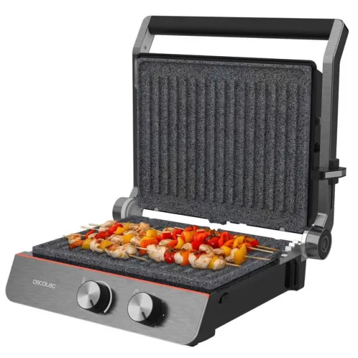 Parrilla eléctrica, 2200W, Rock'nGrill Blaze Neon CECOTEC