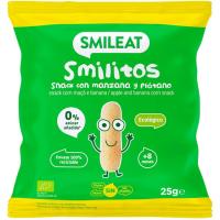 Snack bio de manzana, plátano SMILEAT, bolsa 25 g