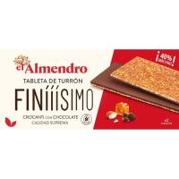 Turrón finissimo crocanti chocolate EL ALMENDRO, caja 180 g