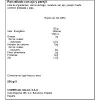 GALLO ogi arraspatua baratxuri eta perrexilarekin, paketea 500 g