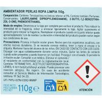 Ambientador de perlas para ropa limpia EROSKI, tarro 110 g