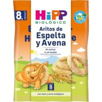 HIPP bio espelta eta olo eraztun txikiak, poltsa 30 g