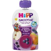 Smoothies de arándanos, manzana y pera bio HIPP, bolsita 120 ml