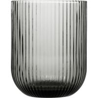 Vaso bajo de vidrio gris Fosil BIDASOA, 280 ml