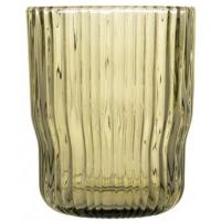 Vaso de vidrio grabado verde Lyric H&H, 28 cl