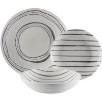 Vajilla de porcelana Bona Gris: 6 servicios, platos, 18 uds