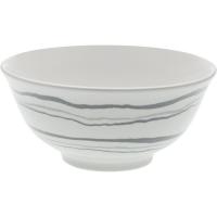 Bol de porcelana blanca y gris Bona, 1 ud