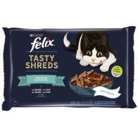 Tasty Shreds festín del mar con atún y salmón FÉLIX, pack 4x80 g
