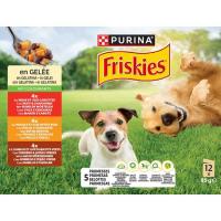 Bocaditos variados en gelatina para perro FRISKIES, caja 1.020 g