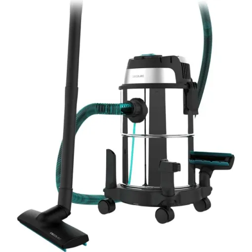 Aspirador sólidos y líquidos, 1200W, Conga Rockstar Wet & Dry Steel CECOTEC