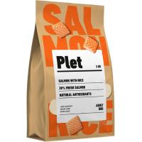 Pienso de salmón y arroz para perro adulto PLET, saco 3 kg