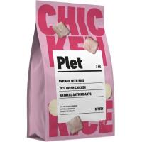 Alimento de pollo y arroz para gato cachorro PLET, saco 3 kg