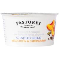 Yogur estilo griego con melocotón PASTORET, tarrina 150 g