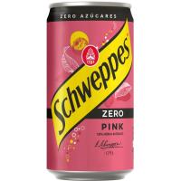 Tónica pink SCHWEPPES ZERO, lata 25 cl