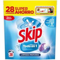 Detergente en cápsulas limpieza profunda SKIP, bolsa 28 dosis