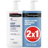 Loción Reparación Sin perfume NEUTROGENA, pack 2x750 ml