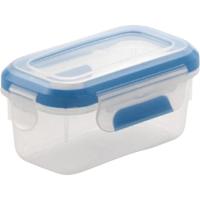 Hermético rectangular, plástico transparente y azul Super Lock SP BERNER, 380 ml